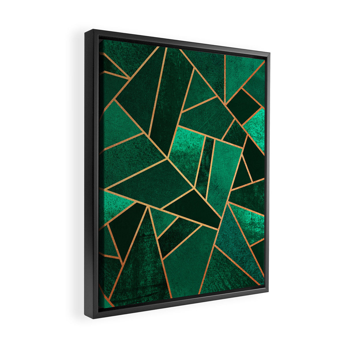 Emerald and Copper Framed Canvas Print Gallery Image 2