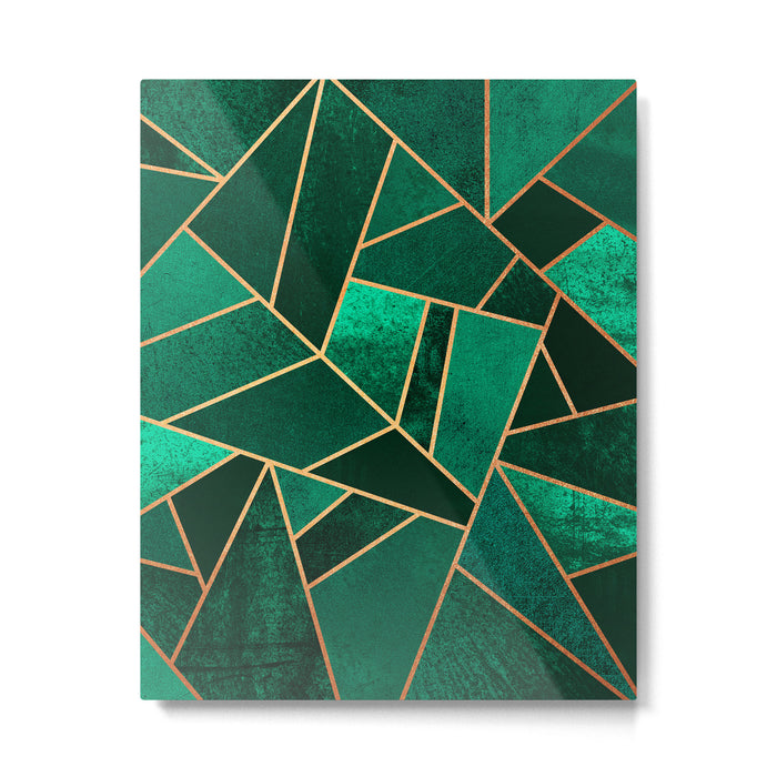 Emerald and Copper Metal Print Gallery Image 1