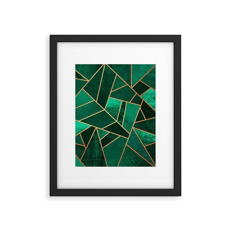 Emerald and Copper Framed Art Print Gallery Image 4