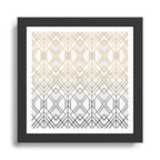 Gold And Grey Geo Framed Art Print Gallery Image 1
