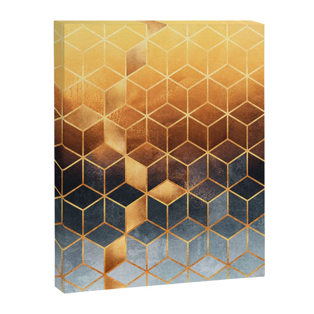 Golden Gradient Cubes Canvas Print Gallery Image 6