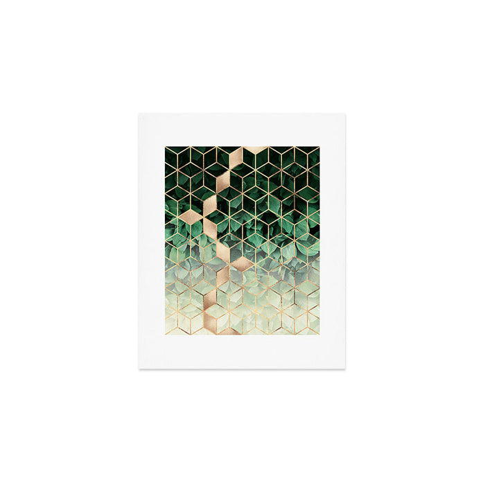 Leaves And Cubes Art Print Gallery Image 1