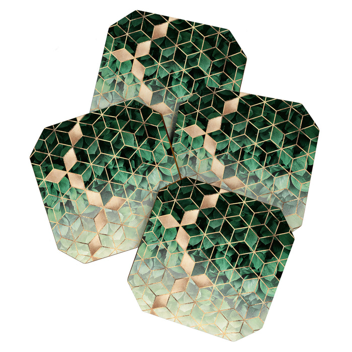 Leaves And Cubes Coaster Gallery Image 1