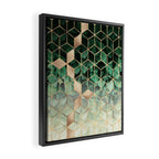 Leaves And Cubes Framed Canvas Print Gallery Image 2