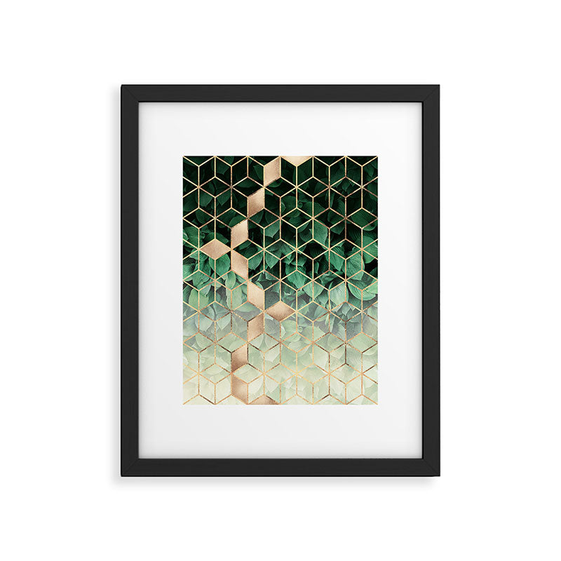 Leaves And Cubes Framed Art Print Gallery Image 5