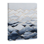 Mountains 2 - Gold Colored Lines Canvas Print Gallery Image 6