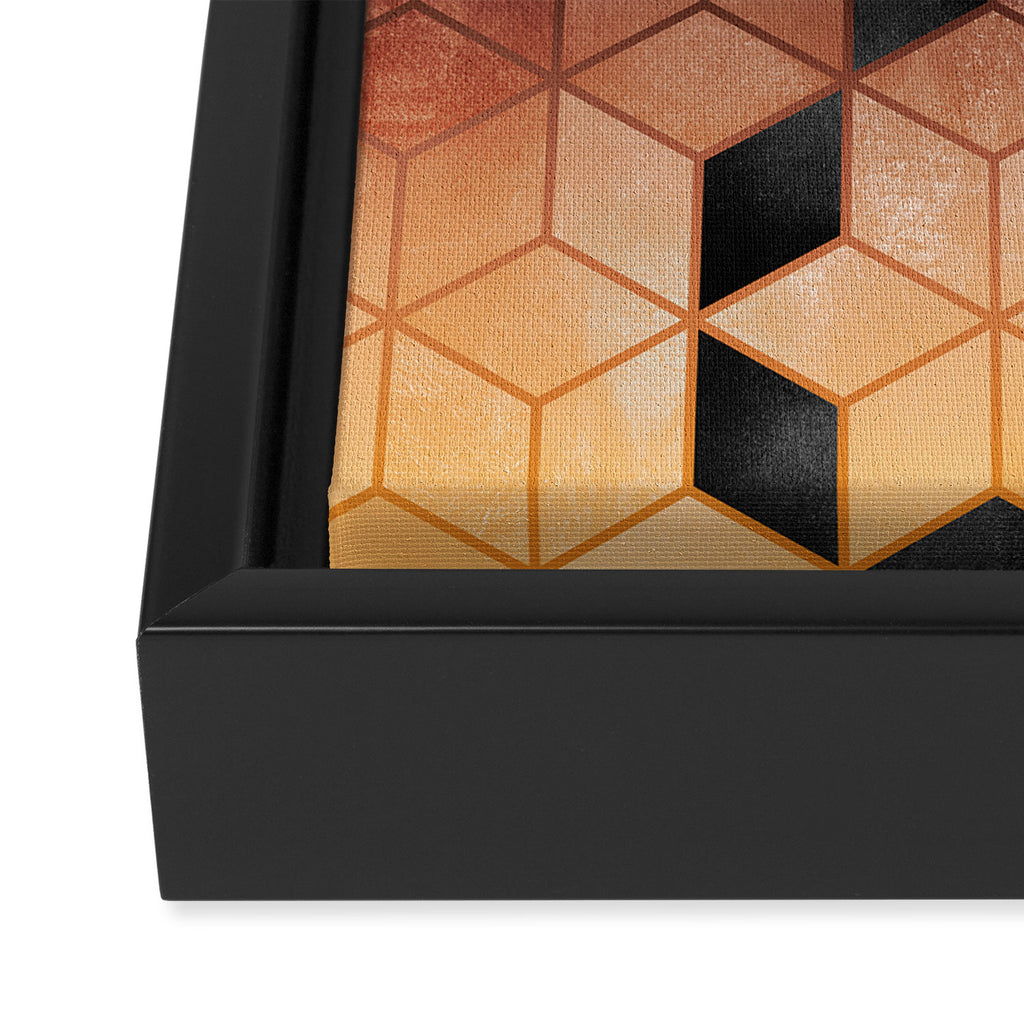 Ombre Concrete Cubes Framed Canvas Print Gallery Image 3