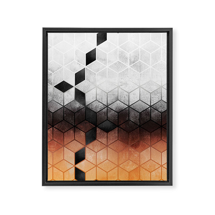 Ombre Concrete Cubes Framed Canvas Print Gallery Image 1