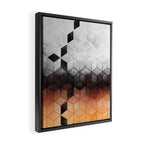 Ombre Concrete Cubes Framed Canvas Print Gallery Image 2