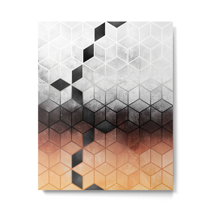 Ombre Concrete Cubes Metal Print Gallery Image 1