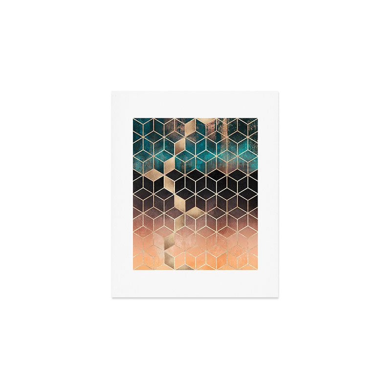 Ombre Dream Cubes Art Print Gallery Image 1