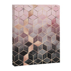 Pink And Grey Gradient Cubes Canvas Print Gallery Image 6