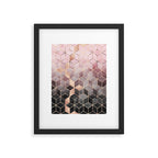 Pink And Grey Gradient Cubes Framed Art Print Gallery Image 5