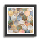 Pretty Hexagons Framed Art Print Gallery Image 1