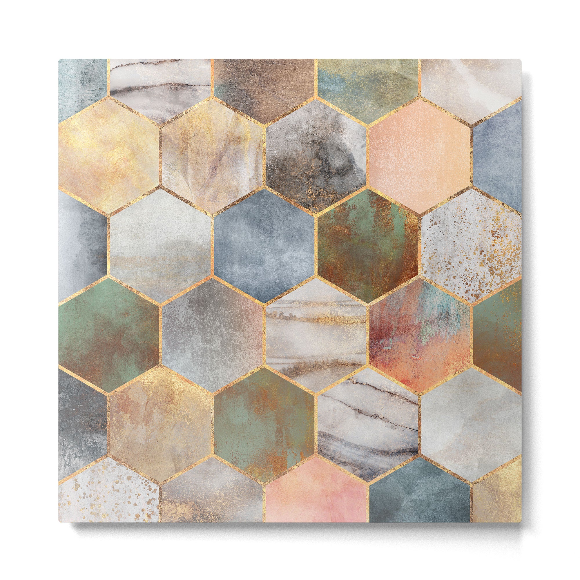 Pretty Hexagons Metal Print Gallery Image 2