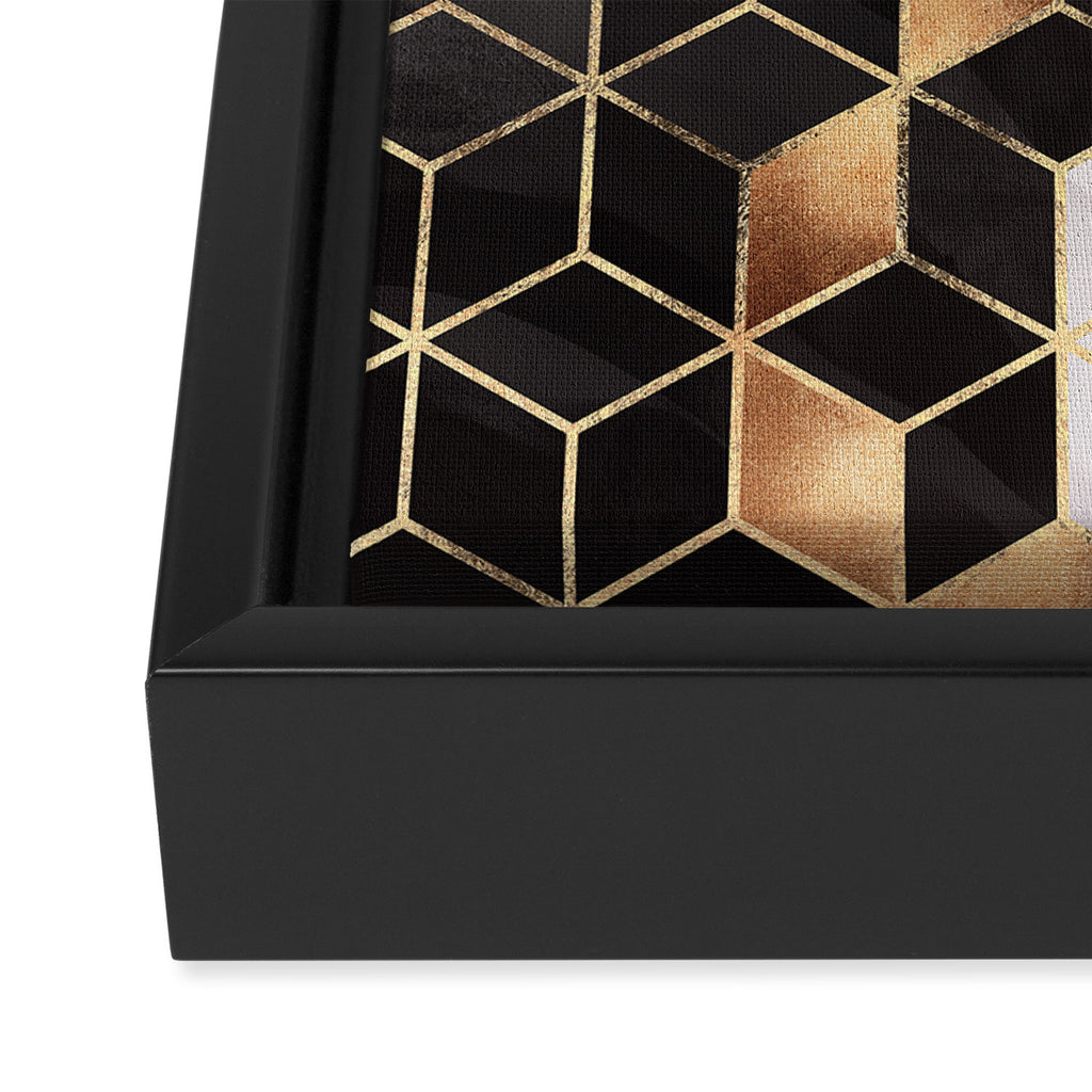 Smoky Cubes Framed Canvas Print Gallery Image 3