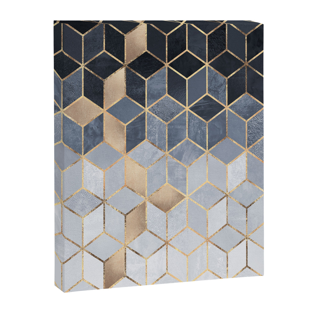 Soft Blue Gradient Cubes Canvas Print Gallery Image 6