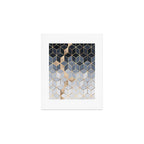 Soft Blue Gradient Cubes Art Print Gallery Image 1