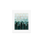 Teal Hexagons Art Print Gallery Image 1