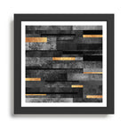 Urban Black & Gold Framed Art Print Gallery Image 1