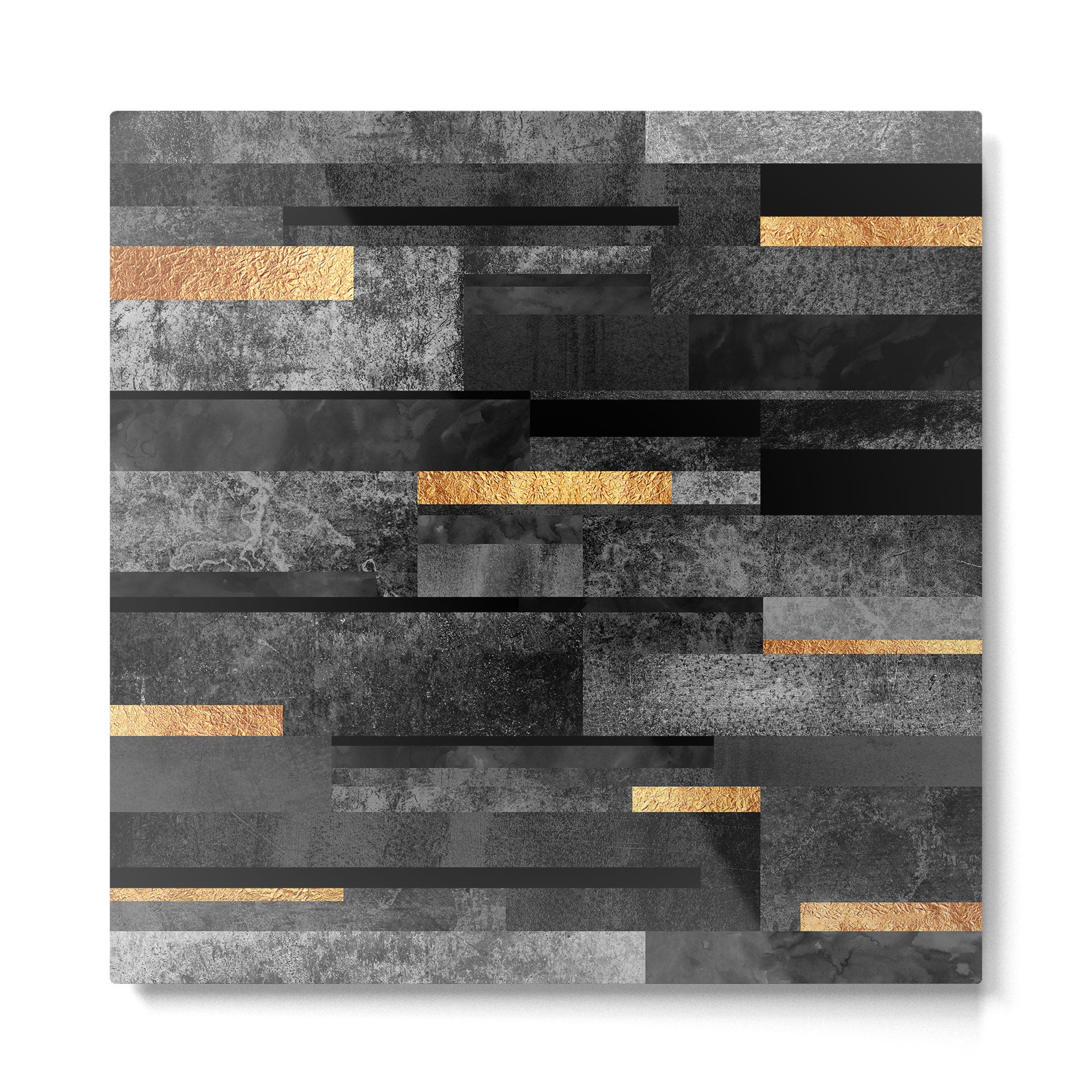 Urban Black & Gold Metal Print Gallery Image 2