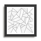 White Stone / Black Lines Framed Art Print Gallery Image 1