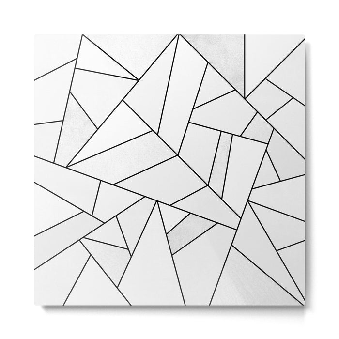 White Stone / Black Lines Metal Print Gallery Image 1