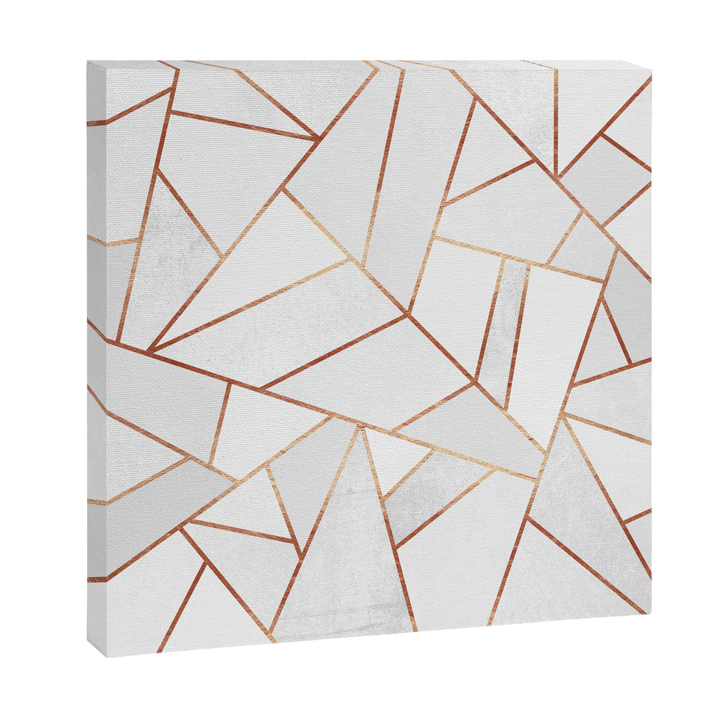White Stone & Copper Lines Canvas Print Gallery Image 3