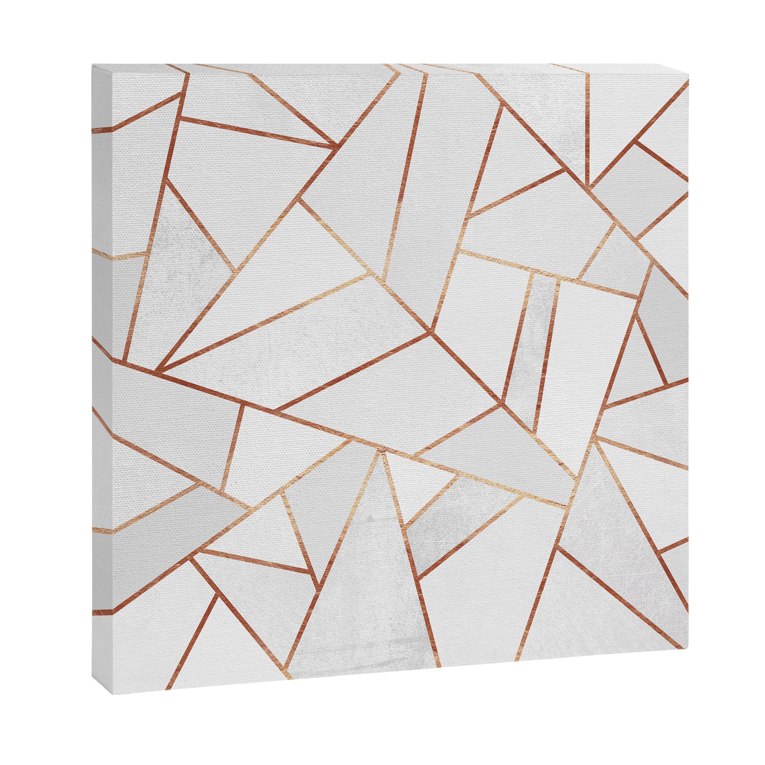 White Stone & Copper Lines Canvas Print Gallery Image 3