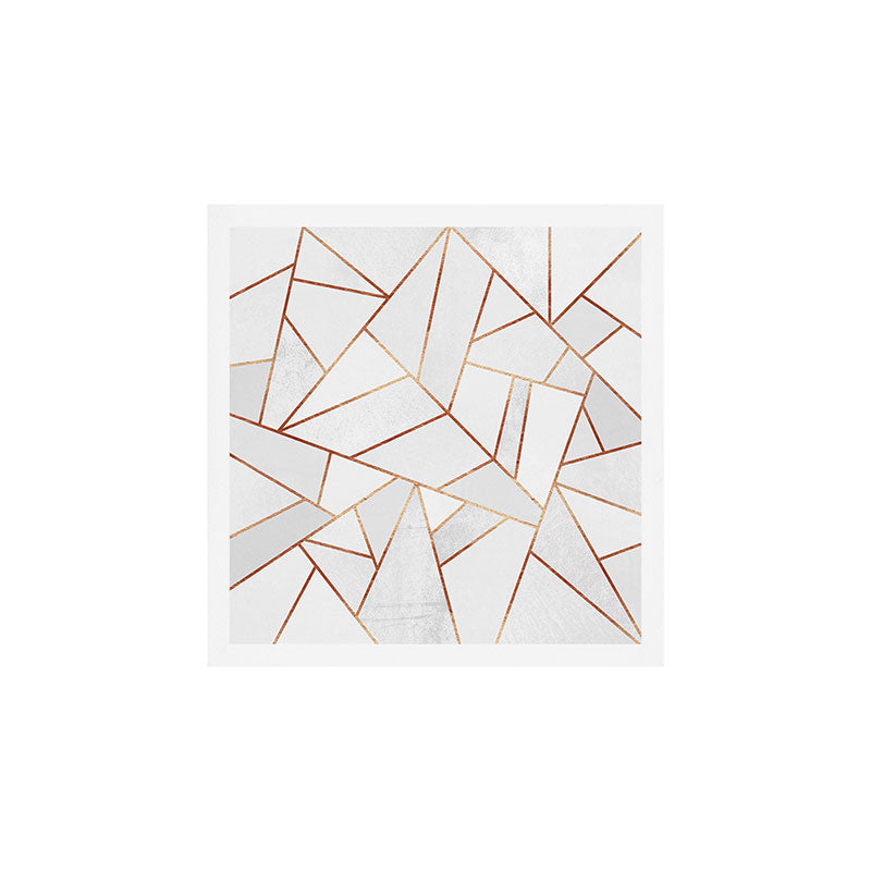 White Stone & Copper Lines Art Print Gallery Image 1
