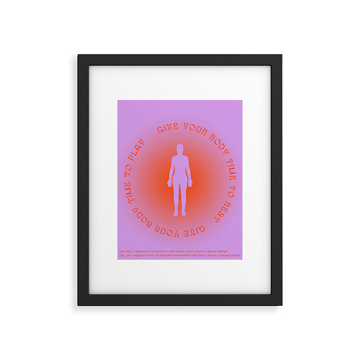 Give Your Body  Framed Art Print Gallery Image 1