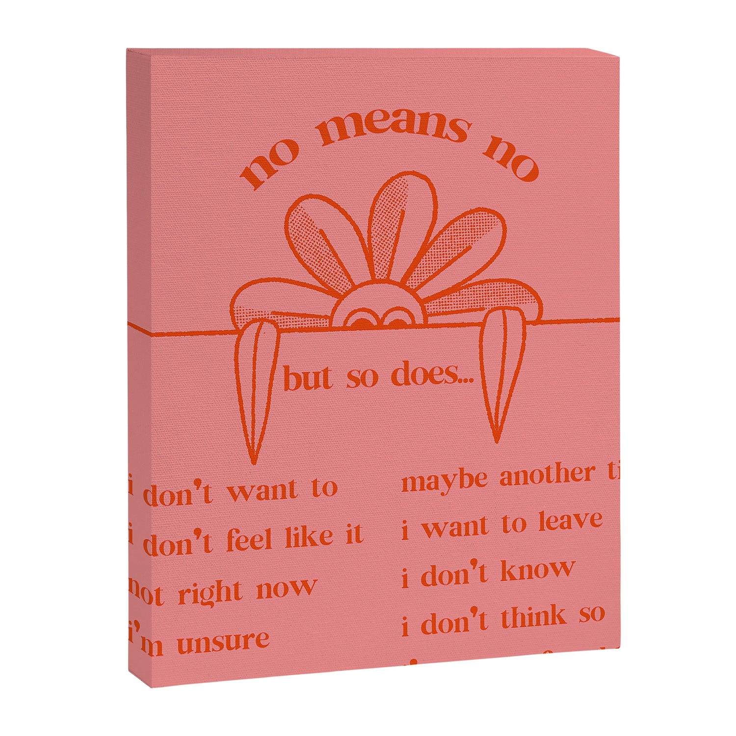 No Means No Canvas Print Gallery Image 6