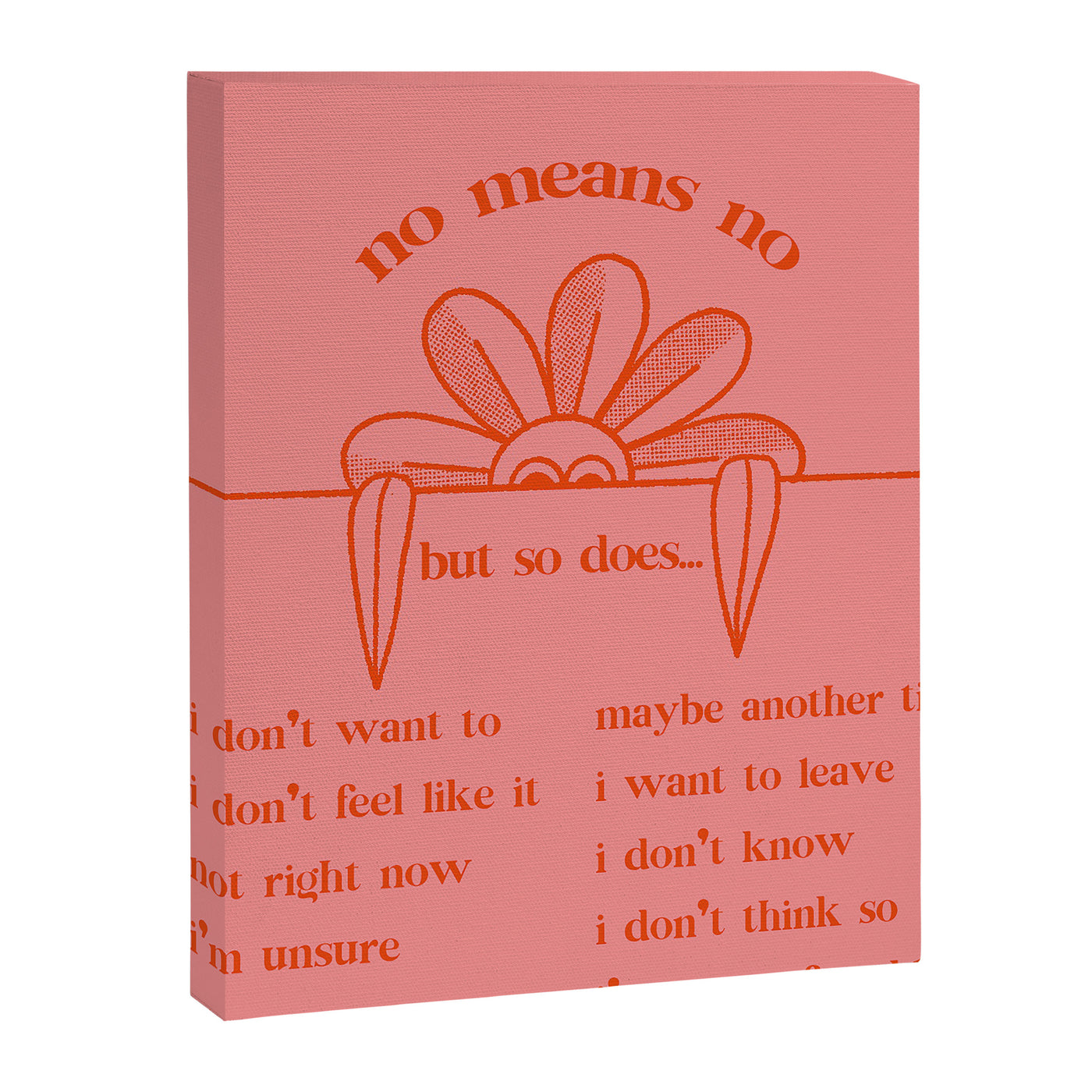 No Means No Canvas Print