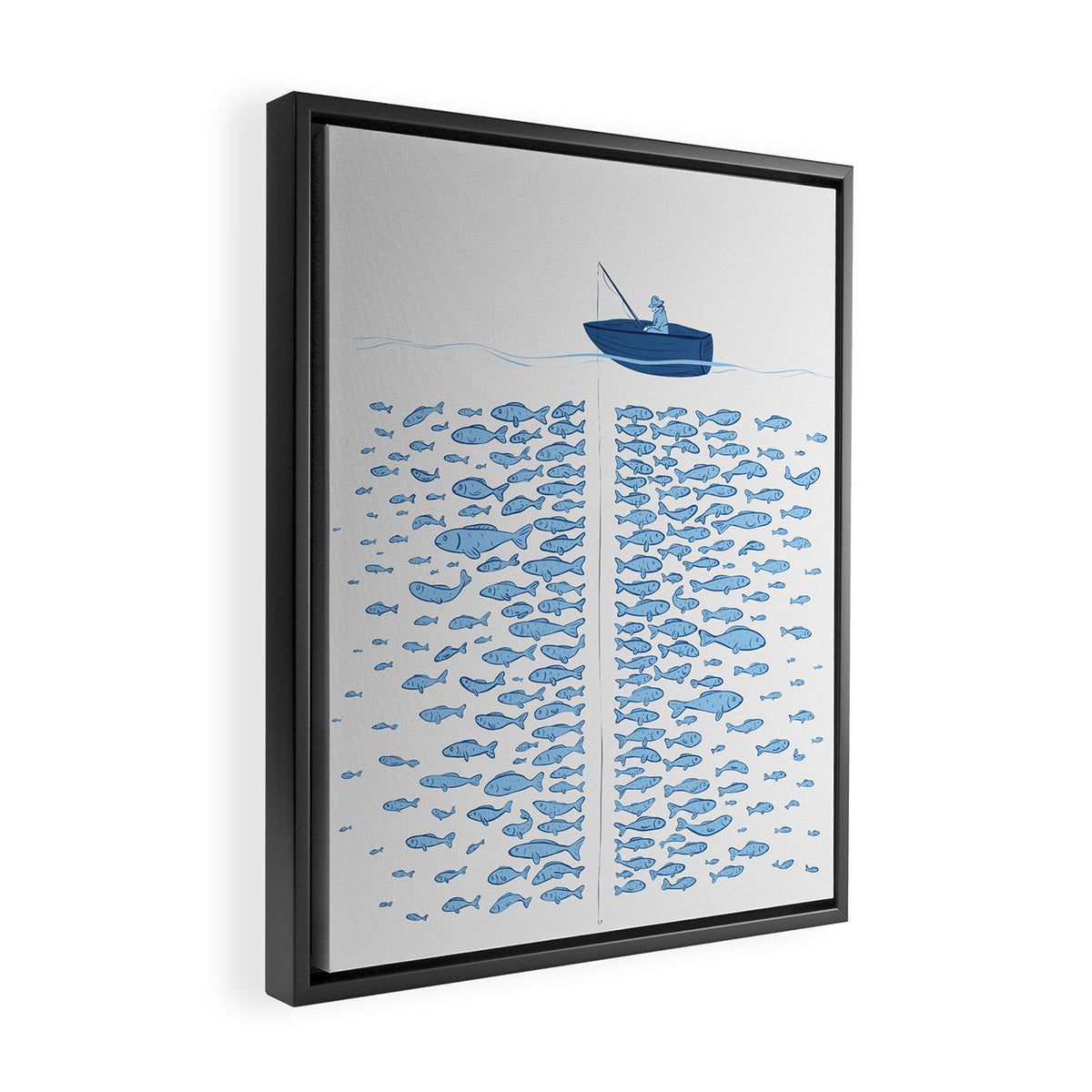 217 Finicky Fish (plenty of fish in the sea) Framed Canvas Print Gallery Image 2