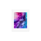 Abstract Vibrant Rainbow Ombre Art Print Gallery Image 1