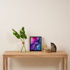 Abstract Vibrant Rainbow Ombre Framed Canvas Print Gallery Image 4