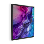 Abstract Vibrant Rainbow Ombre Framed Canvas Print Gallery Image 2