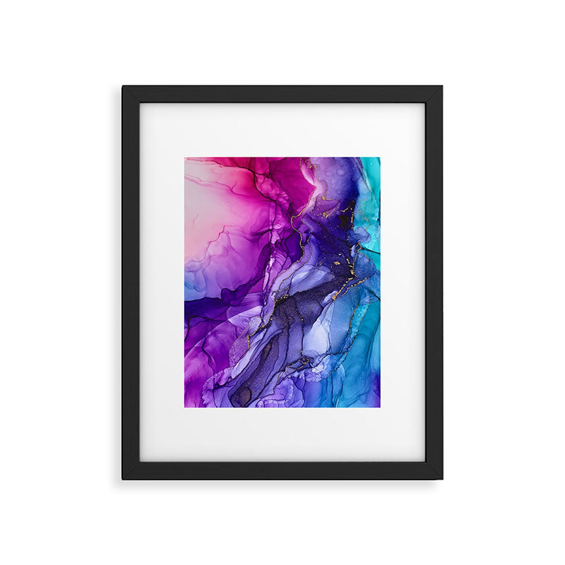 Abstract Vibrant Rainbow Ombre Framed Art Print Gallery Image 5