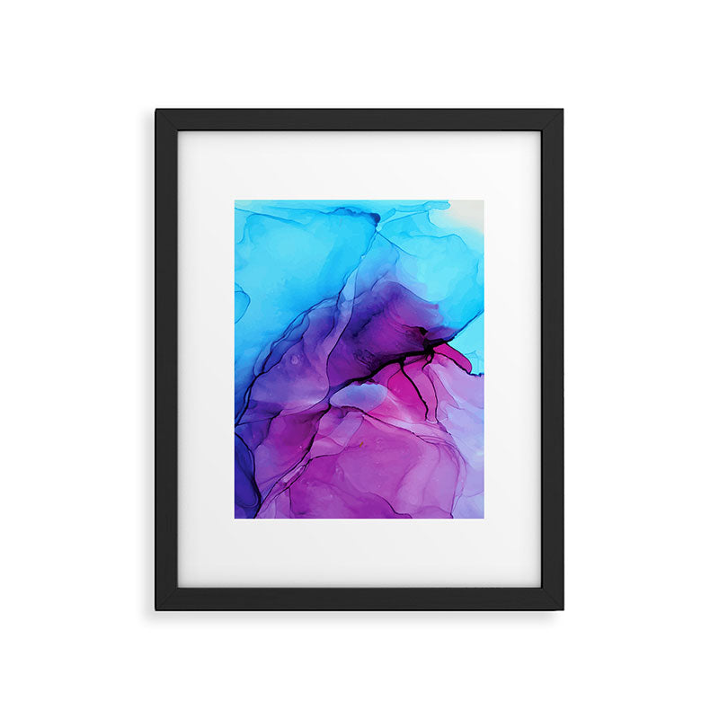 Aqua Pop - Alcohol Ink Painting Framed Art Print Gallery Image 5