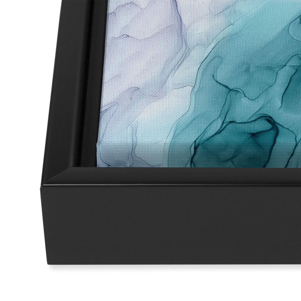 Beachy Pastel Flowing Ombre Abstract Flip Framed Canvas Print Gallery Image 3