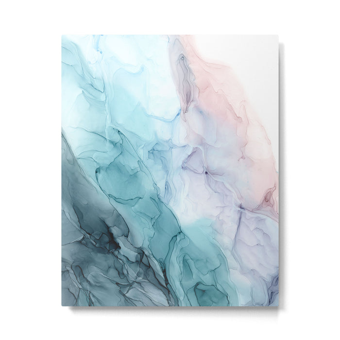 Beachy Pastel Flowing Ombre Abstract Metal Print Gallery Image 1