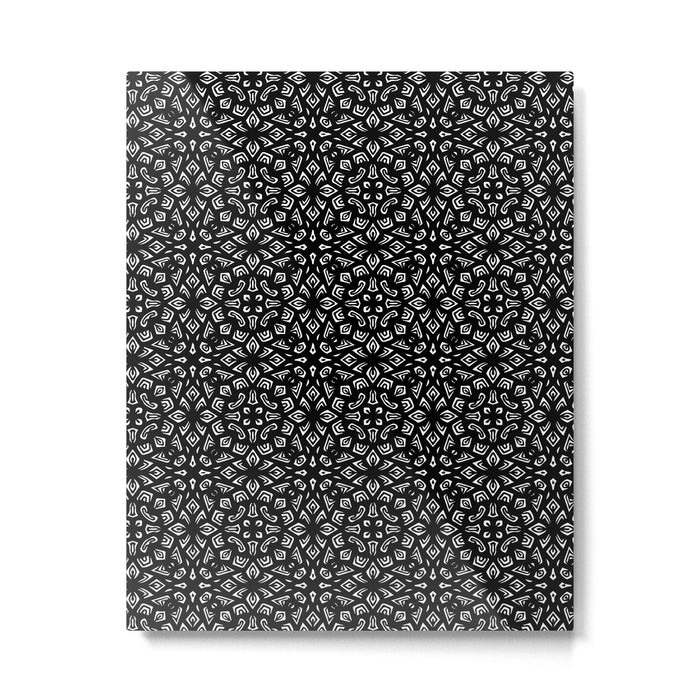 Black and White Mandala Pattern Metal Print Gallery Image 1