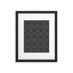 Black and White Mandala Pattern Framed Art Print Gallery Image 6
