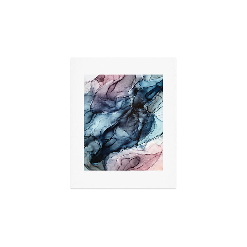 Blush and Darkness Abstract Paintings Art Print Gallery Image 1
