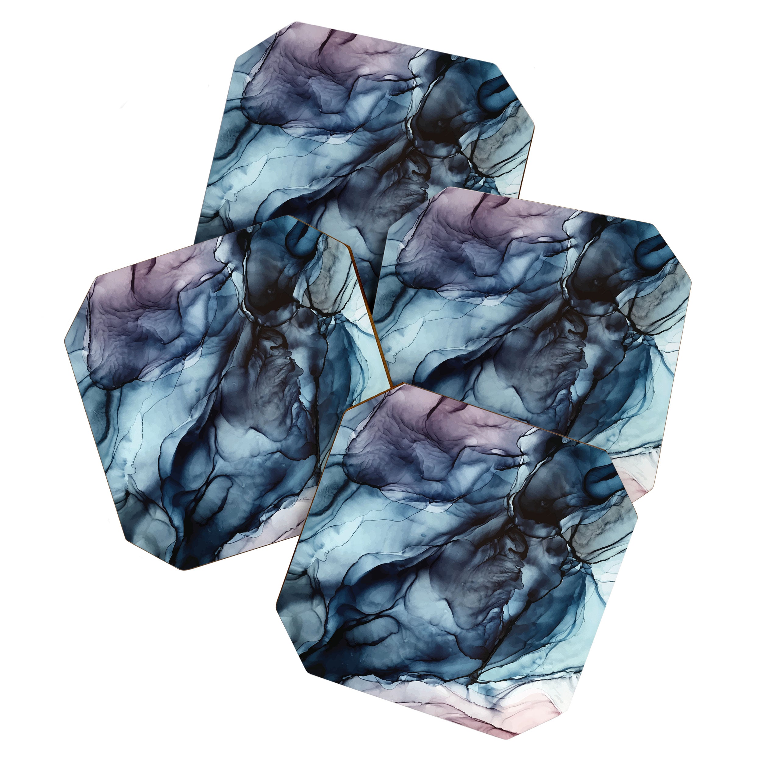 Blush and Darkness Abstract Paintings Coaster Gallery Image 1