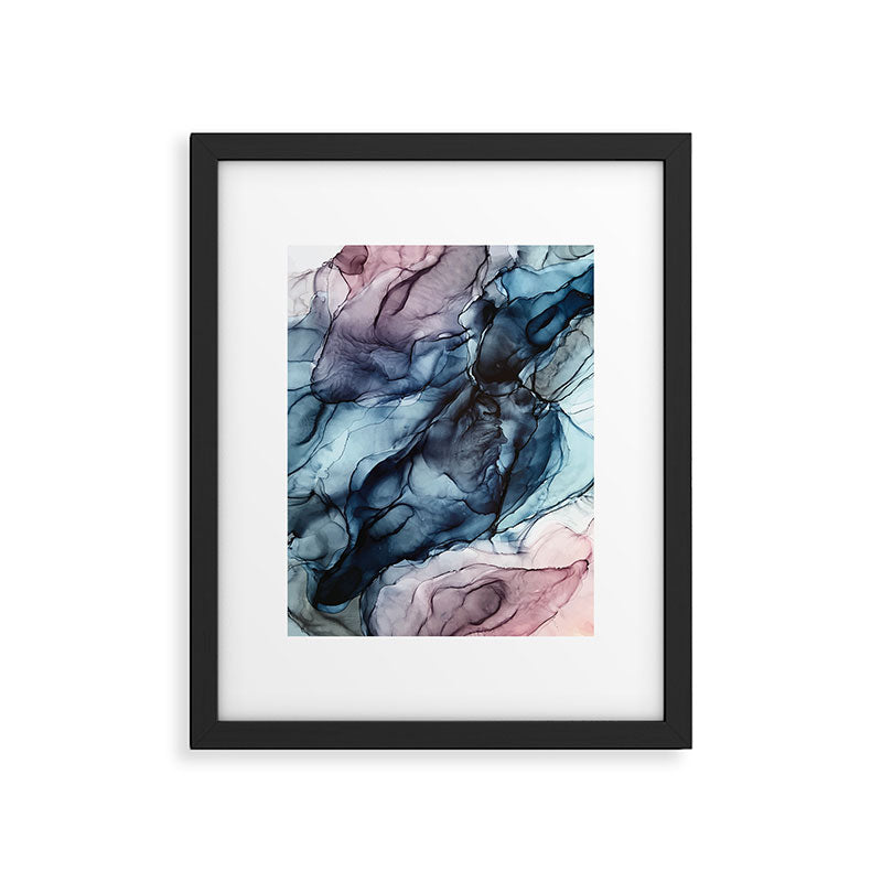 Blush and Darkness Abstract Paintings Framed Art Print Gallery Image 5