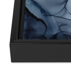Blush and Payne's Gray Abstract Split Framed Canvas Print Gallery Image 3