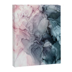 Blush and Payne's Grey Flowing Abstract Painting Canvas Print Gallery Image 3