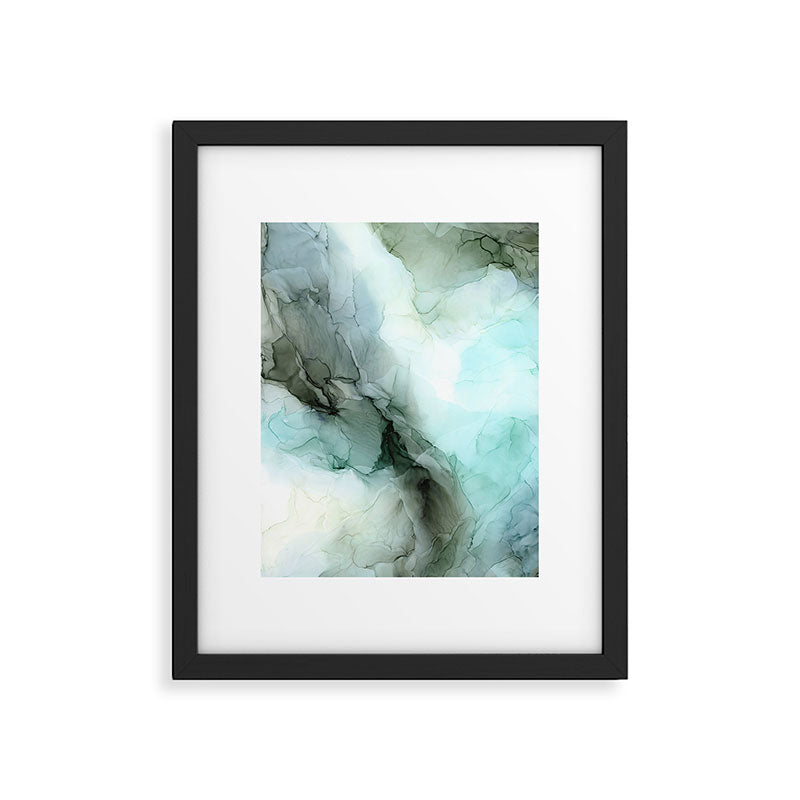 Calm Nature Inspired Abstract Flow Landscape Painting Framed Art Print Gallery Image 6