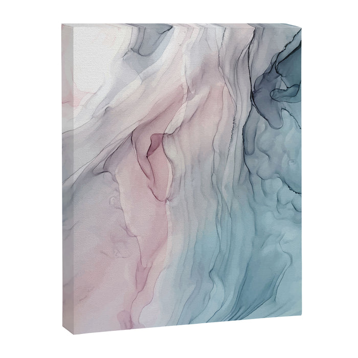 Calming Pastel Flow- Blush, grey and blue Canvas Print Gallery Image 1